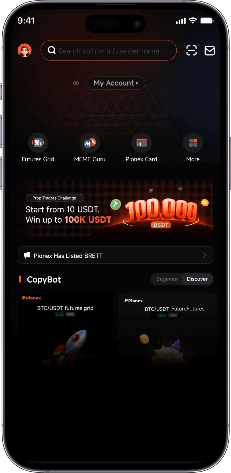 Mobile displaying Bot King trading interface